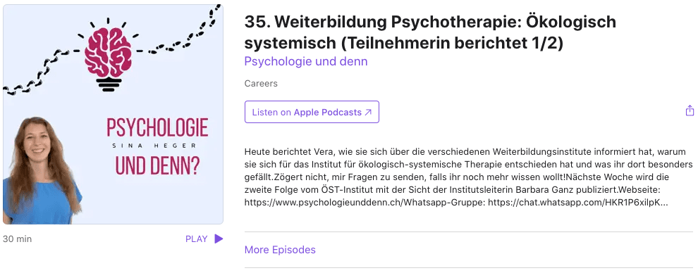 Weiterbildung in systemischer Psychotherapie, Weiterbildung in systemischer Psychotherapie